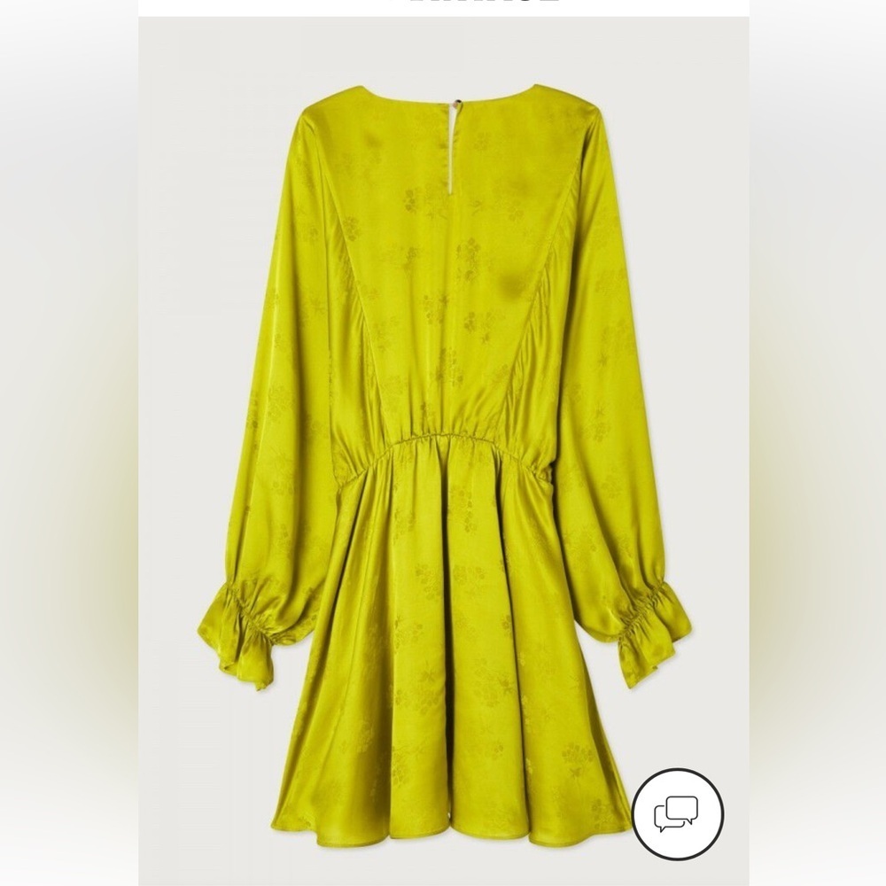 American Vintage NWT Large Anise Viscose Mini Dress Italian Designer - Picture 7 of 10